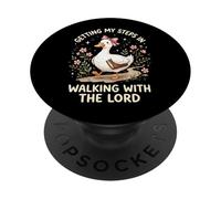 Getting My Steps In Walking With The Lord PopSockets PopGrip Adesivo