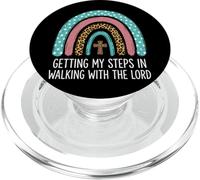 Getting My Steps In Walking With The Lord PopSockets PopGrip per MagSafe