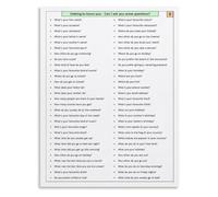 Getting to Know You Poster Icebreaker Questions English Students