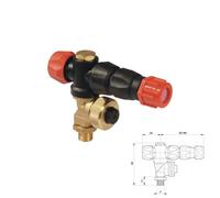 GETTO ATOMIZZATORE DOPPIO NYLON 1/4M REGOLABILE 005882R