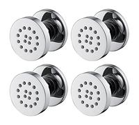 Getto spray rotondo in ottone da 5,1 cm, regolabile a parete per esperienza spa, 4 rubinetti da bagno, perfetti per docce rilassanti