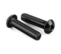 Getue 1/4-20 x 1-1/2" Button Head Socket cap Screws, Allen Socket Drive, Alloy Steel Class 10.9, Fully Threaded, 30 PCS