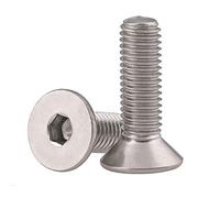 Getue 1/4-20 x 1-1/2" Flat Head Socket cap Screws, Stainless Steel 18-8 (304), Bright Finish, DIN 7991, Full Thread, Allen Socket Drive, 30 PCS