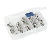 Getue Flat Head Socket cap Screws, M6-1.0 x 10mm, 12mm, 16mm, 20mm, And 25mm, Allen Socket Drive, DIN 7991, Stainless Steel 18-8 (304), Bright Finish, 50 PCS