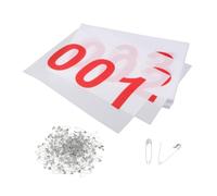 getuse 100 bavaglini da corsa con numeri numerati riutilizzabili per atleti, eventi sportivi, atletica, ciclismo, con 200 spille, 15 x 20 cm, 001to100