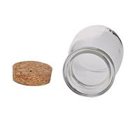 getuse 2 mini barattoli in vetro trasparente con tappo in sughero, bottiglie in vetro borosilicato per caramelle, potpourri e decorazioni natalizie