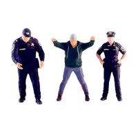 getuse 3X 1/64 Scala Poliziotti e Ladro Figure Modello Figurine In Resina S Gauge Desktop Ornamento Tavolo Sabbia Layout Decorazione Diorami Decor