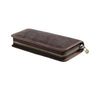 getuse Astuccio in pelle PU con chiusura a cerniera, organizer compatto per cancelleria, per penne, righelli, gomme, 20 x 8 x 3 cm, Colore caffè., M, 32 x 32 cm