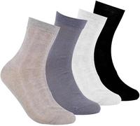 getuse Calzini in lino traspirante, calzini lunghi ultra sottili in lino biologico, confezione da 8 paia, traspiranti e ad asciugatura rapida (beige, taglia 40-46), Beige, 9-11