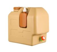 getuse Contenitore d'acqua da 20 litri con beccuccio, grande capacità, portatile, per campeggio, escursionismo ed emergenza, marrone
