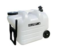 getuse Contenitore d'acqua da 28 litri con rubinetto, portatile, in polietilene, quadrato, con ruote, per campeggio, escursionismo, pesca, all'aperto, bianco