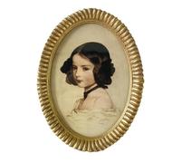 getuse Cornice portafoto ovale in resina, stile vintage europeo, decorazione per la casa, da appendere alla parete o da tavolo, 15 x 20 cm, per soggiorno, camera da letto, ufficio