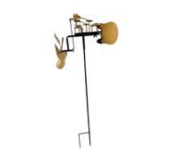 getuse Girandola a vento in metallo per giardino, patio, passerella, decorazione fatta a mano, scultura in ferro, 26 x 70 x 15 cm