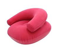 getuse Poltrona gonfiabile con superficie floccata, reclinabile portatile per interni ed esterni, 73 x 73 x 52 cm, colore rosso rosa