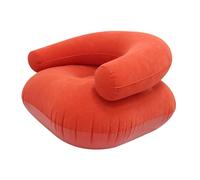 getuse Poltrona gonfiabile con superficie floccata, reclinabile portatile per interni ed esterni, 73 x 73 x 52 cm, rosso