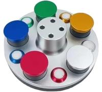 getuse Porta olio per orologi, strumento di riparazione per orologi, con base girevole a 360° e 5 tazze per olio, supporto leggero per oliatore per orologi per professionisti e hobbisti