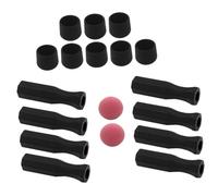 getuse Set di 18 maniglie per biliardino, leggere, standard, mini calcetto balilla di ricambio, tappi terminali per canna, palla rossa