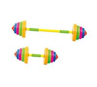 getuse Set di 2 manubri per bambini, per allenamento della forza, sollevamento pesi, set da gioco per bambini dai 4 ai 7 anni, attrezzatura per allenamento a casa - 1 lungo e 1 corto