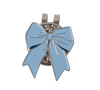 getuse Set di clip per cappello da golf e marcatore per palline, in metallo, con elegante design a fiocco, 2,6 x 3,5 cm, pratico accessorio per cappelli, visiere, cinture