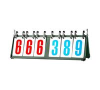 getuse Tabellone segnapunti da tavolo con flipper a 4/5/6 cifre leggero segnapunti sportivo segnapunti per pallavolo basket università - 6 cifre
