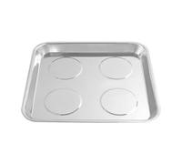 getuse Vaschetta portaoggetti in acciaio inossidabile con ventosa per riparazione automatica, organizer per dadi e bulloni di grande capacità, per viti e perni 29 x 27 x 3,8 cm