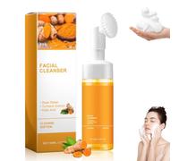 Gevona Pure Glow Cleanser, detergente viso alla curcuma, detergente viso alla curcuma con spazzola, sapone schiarente for la pelle, detergente schiumogeno alla curcuma for tutti i tipi di pelle(1pc)