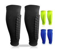 Gevvnss 1 Paia Parastinchi Calcio Calzini Maniche,Parastinco per Calze Ergonomicamente Comodi da Indossare,Elastico Paratibie per Calcio Basket Ciclismo Arrampicata(Nero,M)