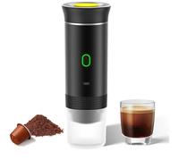 Gevvnss Macchina per Caffè Espresso Portatile da 60 ml,3 in 1 Macchina del Caffe Portatile,USB-C e Caricabatterie da Auto,Auto-Riscaldamento,50 Volte per una Carica,per Ufficio,Casa,Viaggi