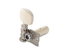 Gewa 545462 Meccanica Chitarra Classica Steel/Jazz Bottone Ovale, Nichelata, per Corde in Nylon, Bottoni in Plastica Color Crema