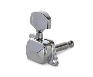 Gewa 545505 Meccanica Chitarra Acustica 6 Corde Set, Meccaniche Singole Chiuse, Cromate