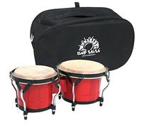 GEWA, Bongo CLUB SALSA, Wine red, Diametro 6,5" + 7,5", Cerchio tradizionale, Pelli naturali, con borsa