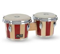 GEWA Bongos BONGHETTI 7" + 8,5" IN LEGNO A DOGHE CON PELLI NATURALI INTONABILI