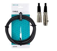 GEWA Cavo microfonico Basic Line 3m, nero, XLR(f) - XLR(m), 190040