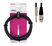 GEWA Cavo microfonico Pro Line 3 m, nero, XLR(f) - jack mono 6,3 mm, 190575