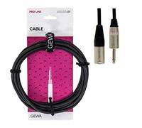 GEWA cavo per altoparlanti Pro Line, 5 m, nero, spina REAN, jack mono da 6,3 mm - XLR (m), 190600