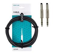 GEWA Cavo per strumenti Stereo Basic Line 3 m, nero (jack stereo 6,3 mm - jack stereo 6,3 mm) 190025