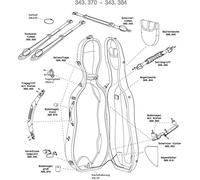 Violoncello - Astuccio Per Violoncello Idea Original Carbon 2.9 - Cinghie Zai...