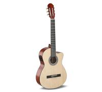 GEWA Chitarra classica E-acustica Basic - Classic Electro - 4/4 - Corpo in tiglio - Pick-up a 4 bande EQ con accordatore - Cutaway - Colore naturale