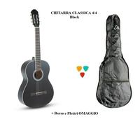 GEWA CHITARRA CLASSICA misura 4/4 BLACK NERA KIT CON BORSA e PLETTRI OMAGGIO