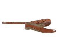 GEWA Cinghia per chitarra serie Prestige, vera pelle, larghezza 85 mm, lunghezza 103-139 cm, 1 paio di chiusure di sicurezza F&S incluse, prodotta a mano in Europa