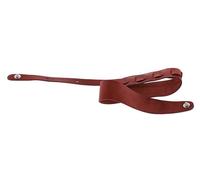 GEWA Cintura per chitarra serie Premium Plain, vera pelle tagliata da un unico pezzo, larghezza 70 mm, lunghezza 106-152 cm, chiusure di sicurezza - cromo, rosso-marrone, fatta a mano in Europa