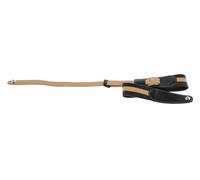GEWA Cintura per chitarra serie Prestige, vera pelle, larghezza 65 mm, lunghezza 103-139 cm, chiusure di sicurezza - cromo, nero forato/marrone - nero forato/marrone chiaro, fatto a mano in Europa