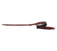 GEWA Cintura per chitarra serie Prestige, vera pelle, larghezza 65 mm, lunghezza 103-139 cm, chiusure di sicurezza - cromo, black croc/brown - nero, fatta a mano in Europa