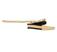 GEWA Cintura per chitarra serie Regular, vera pelle, larghezza 65 mm, lunghezza 100-134 cm, imbottita - spallina nera, sabbia asciutta - beige, fatta a mano in Europa