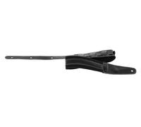 GEWA Cintura per chitarra serie Regular, vera pelle, larghezza 65 mm, lunghezza 100-134 cm, imbottita - spallina nera, nera - nero, fatta a mano in Europa