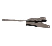 GEWA Cintura per chitarra serie Regular, vera pelle, larghezza 65 mm, lunghezza 100-134 cm, imbottita - spallina nera, grigio mistico, fatta a mano in Europa