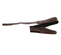 GEWA Cintura per chitarra serie Regular, vera pelle, larghezza 65 mm, lunghezza 100-134 cm, imbottita - spallina nera, cioccolato - marrone scuro, fatta a mano in Europa