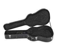 GEWA custodia in legno con rivestimento in plastica nera, custodia per chitarra western a 6 corde