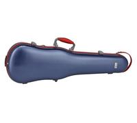 GEWA Custodia per violino Serie FUN in policarbonato 4/4 blu/rosso, interno nero, 2 cinghie a zaino staccabili, tasca per accessori, supporto di sospensione imbottito, maniglia laterale aggiuntiva