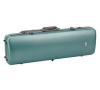 GEWA Custodia per violino Serie FUN in policarbonato 4/4 verde/grigio, interno nero, 2 cinghie a zaino staccabili, borsa per accessori, sospensione imbottita, maniglia laterale aggiuntiva